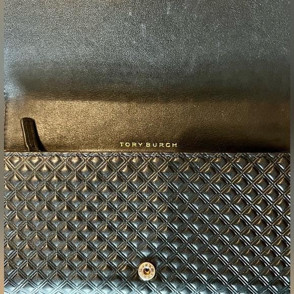 TORY BURCH Marion Quilted Embossed Leather Envelope Wallet Multi Gusseted - Picture 5 of 10